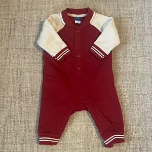 Old Navy Baby Fleece Onesie - Varsity Athletic Style! Size 3-6 Months